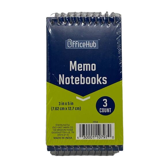 OfficeHub Memo Notebooks 3 Count 3” X 5” Old East Main Co India New - Picture 6 of 6